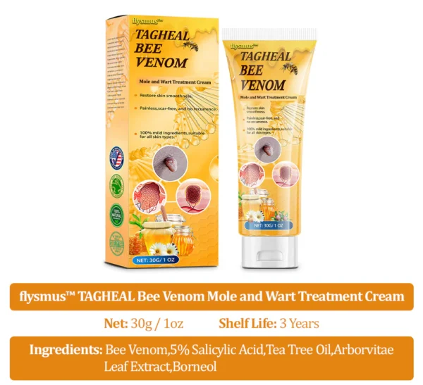 flysmus™Tagheal Bee Venom Mole and Wart Treatment Cream