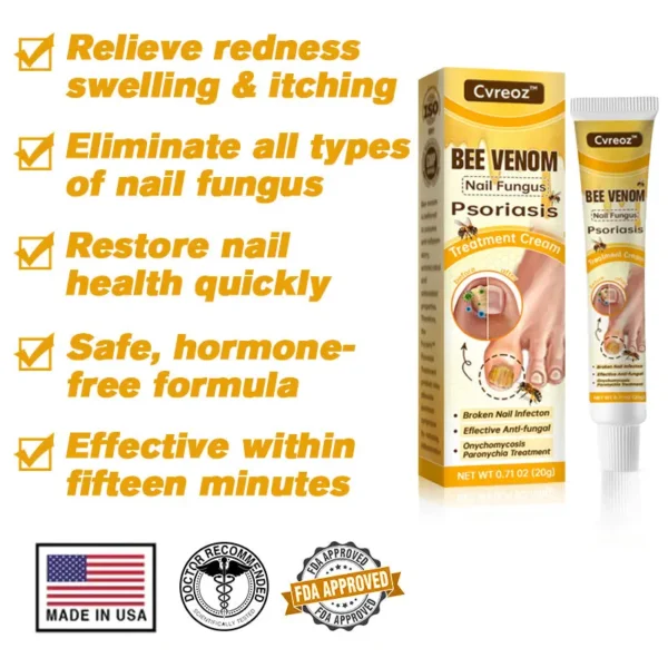 CVREOZ™ Bee Venom Nail Fungus Psoriasis Treatment Cream