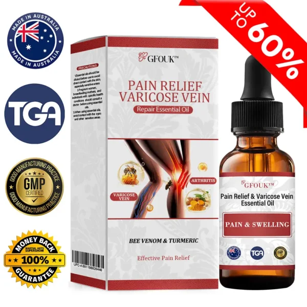 GFOUK™ Bee Venom & Turmeric Pain Relief and Varicose Vein Repair Essential Oil